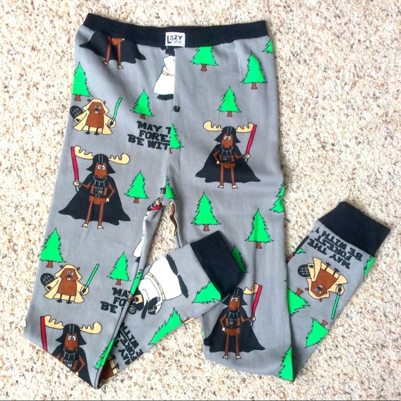 Lazy One Kid’s Forest Animals PJs Long John’s Base Layer Set Sz 10 NWT - Picture 4 of 12